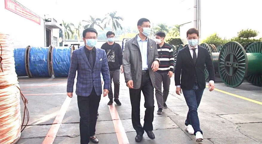  东莞市凤岗镇镇长宁康一行到民兴电缆视察指导复工复产工作